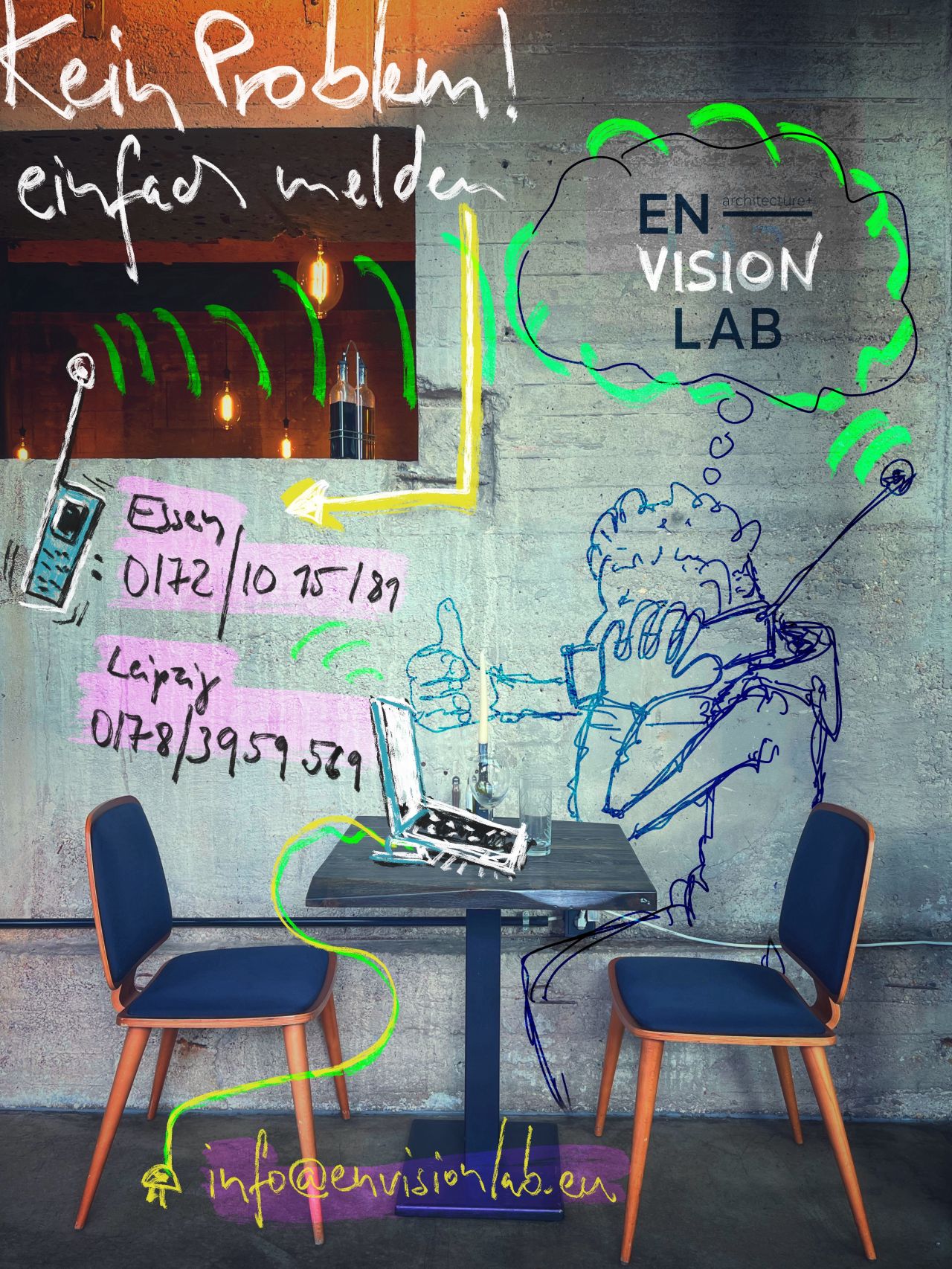 Wir zeichnen, modellieren, grübeln und koordinieren Ihre Vision